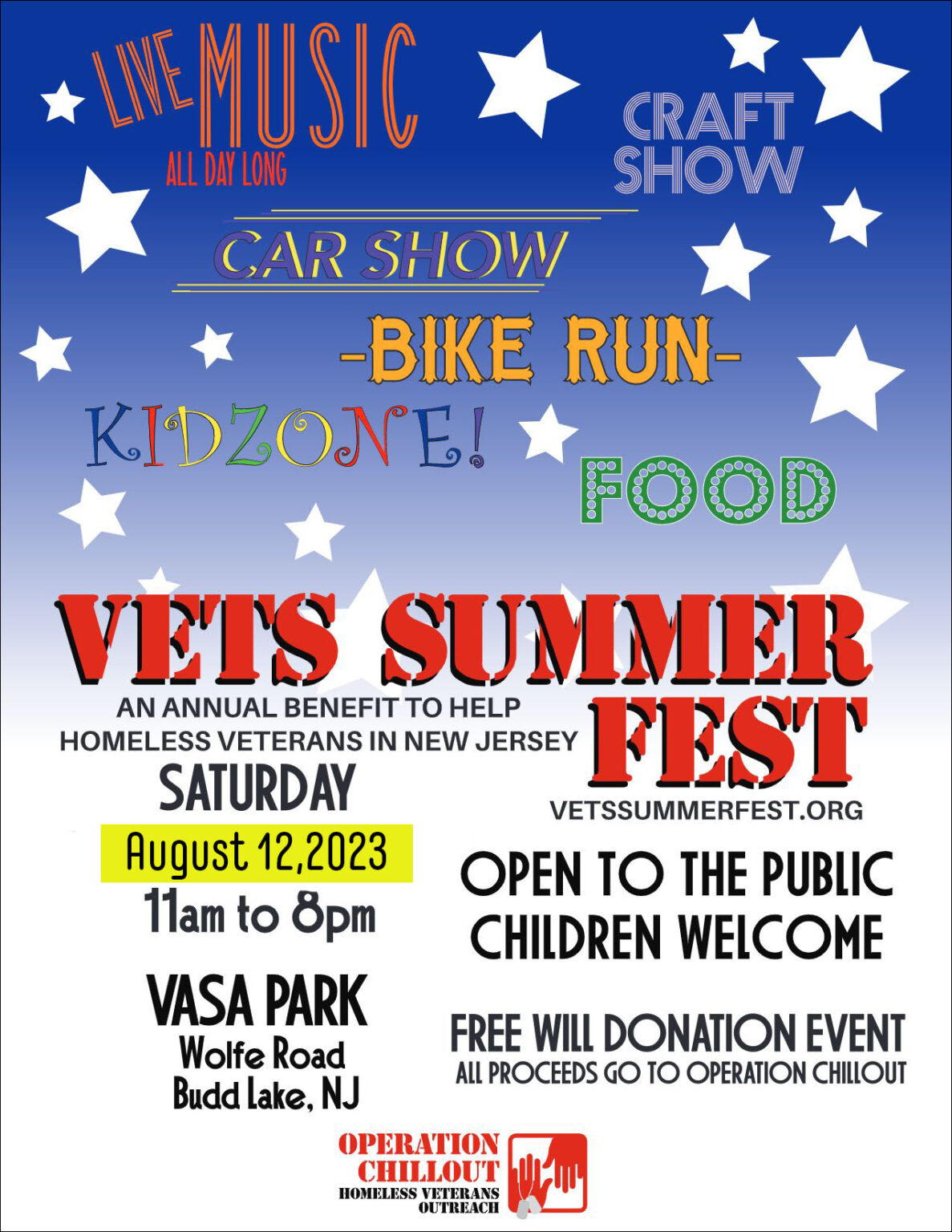 Vets Summer Fest - Honoring Our Troops & Helping Homeless Vets